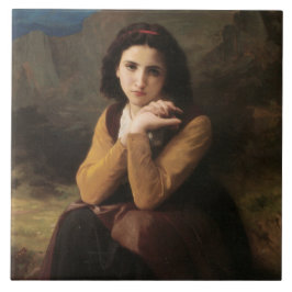 Mignon (Sweet Young French Girl) (von Bouguereau) Fliese