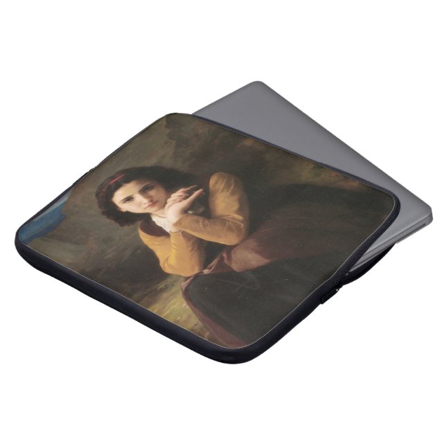 Mignon (Sweet Young French Girl) (von Bouguereau) Laptopschutzhülle (Vorne Oben)