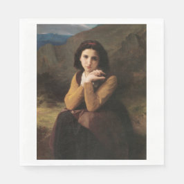 Mignon (Sweet Young French Girl) (von Bouguereau) Serviette
