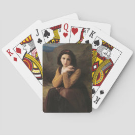 Mignon (Sweet Young French Girl) (von Bouguereau) Spielkarten