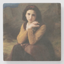 Mignon (Sweet Young French Girl) (von Bouguereau) Steinuntersetzer