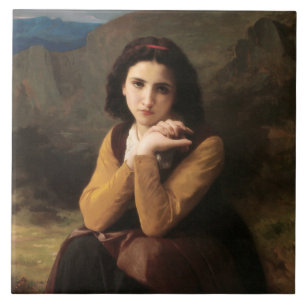 Mignon Unschuld eines jungen Mädchens, Bouguereau Fliese