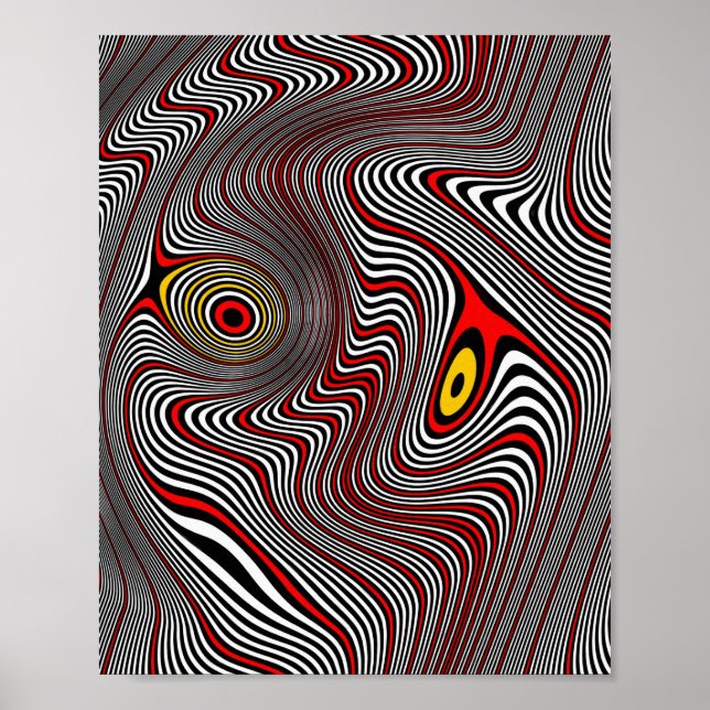 Migraine Aura Op Art Poster (Vorne)