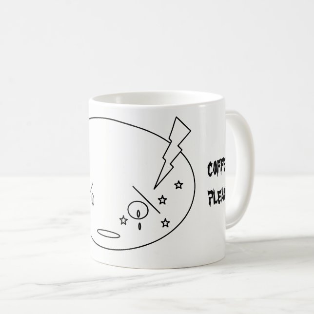 Migräne-Angriffskrümmer im Schmerzdesign Kaffeetasse (VorderseiteRechts)