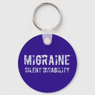 Migräne Stille Behinderung Bewusstsein in Grunge Schlüsselanhänger