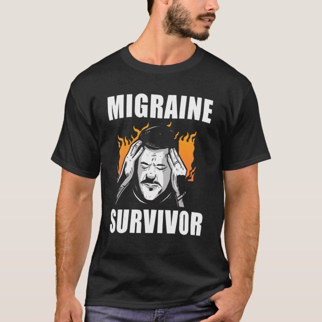 Migräne Überlebender Migräne Krieger Monat des Bew T-Shirt (Vorderseite)