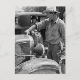 Migrant Fruit Worker Cars, 1940 Postkarte