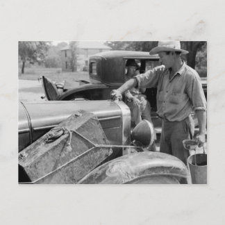 Migrant Fruit Worker Cars, 1940 Postkarte