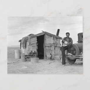Migrantischer mexikanischer Arbeiter: 1937 Postkarte