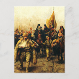 Migration der Serben von Paja Jovanovic Fine Art Postkarte