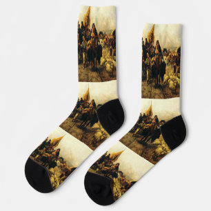 Migration der Serben von Paja Jovanovic Fine Art Socken