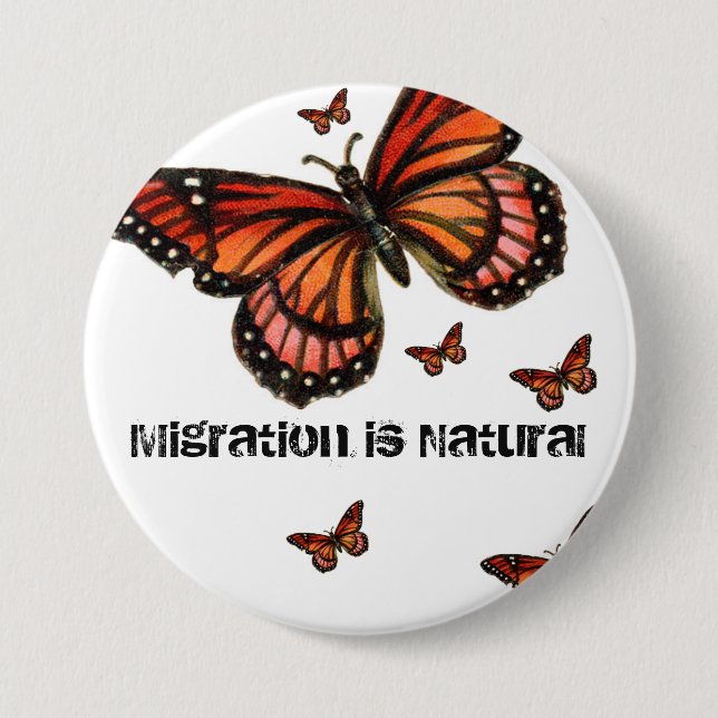 Migration ist natürlicher Monarch Button (Vorderseite)