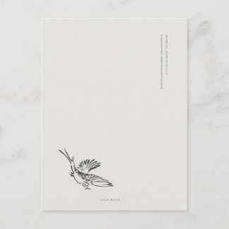 Migratory Swallow- Naturalist Menagerie Archive  Postkarte