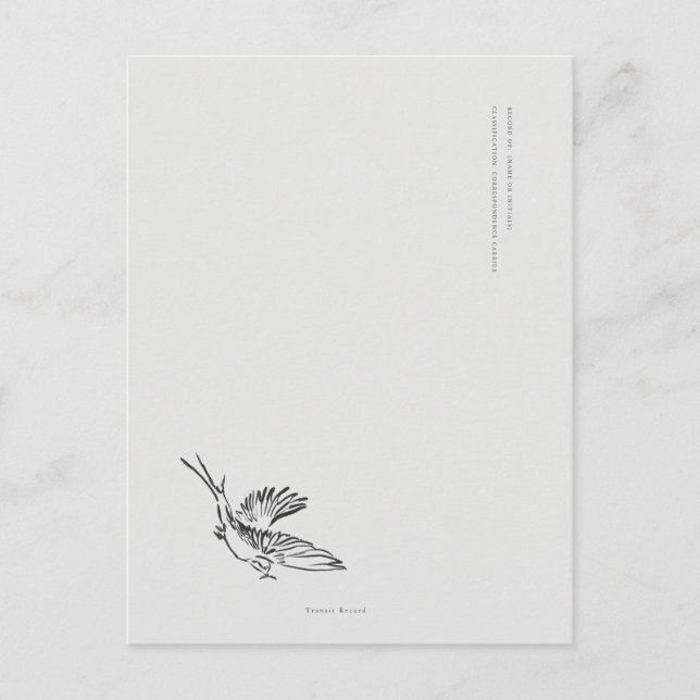 Migratory Swallow- Naturalist Menagerie Archive  Postkarte (Vorderseite)