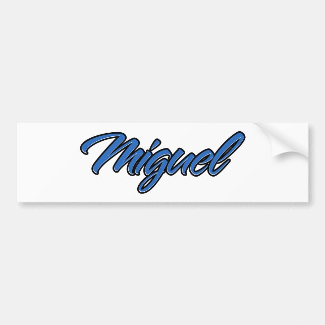 Miguel Name blue Aufkleber Sticker Autoaufkleber (Vorne)