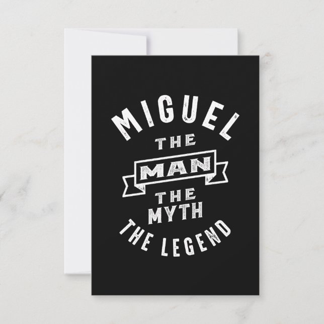 Miguel Personalisiert Name Birthday Gift RSVP Karte (Vorderseite)