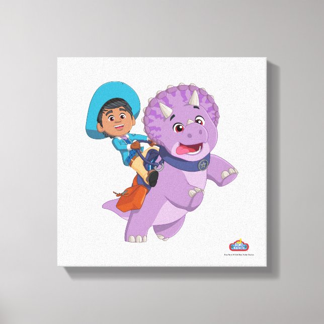 Miguel und Tango | Dino Ranch Leinwanddruck (Vorderseite)