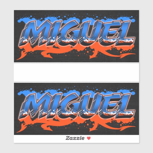 Miguel Vorname Name Graffiti Aufkleber Sticker (Blatt)