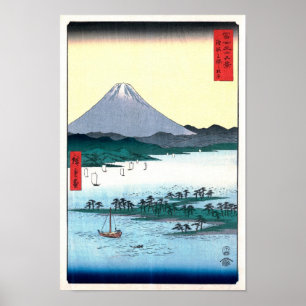Miho Matsubara Blick auf Fuji Hiroshige Kunst Poster