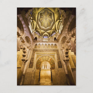 Mihrab und die Decke der Mezquita in Cordoba Postkarte