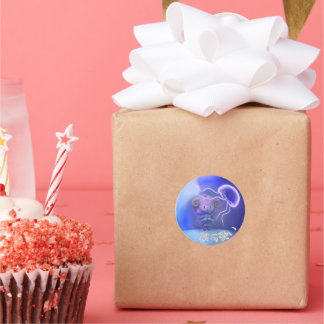 Miipu in a Bubble Runder Aufkleber