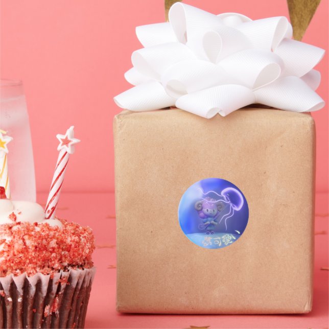 Miipu in a Bubble Runder Aufkleber (Party)