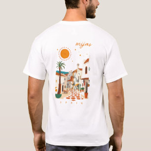 Mijas Spanien schöne weiße Stadt Landschaft Kleidu T-Shirt