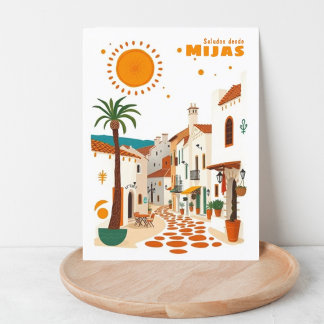 Mijas Spanien Urlaub Andalusien Costa Sol Postcar Postkarte
