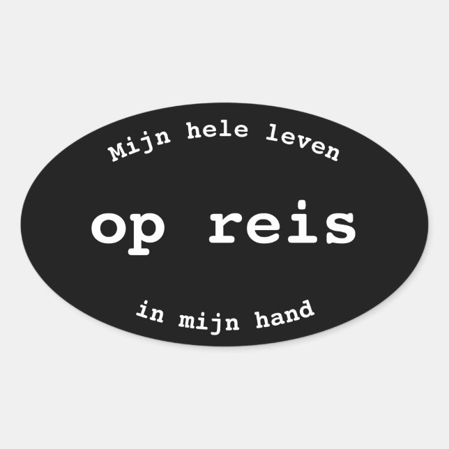 Mijn Leven in mijn Hand Koffer Sticker (Vorderseite)