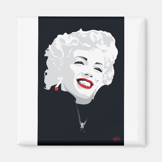 MIK05BW Miki Marilyn.tif Magnet (Vorne)