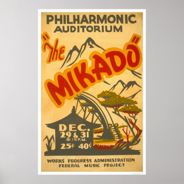 Mikado Philarmonic 1938 WPA Poster (Vorne)