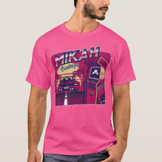 Mikah Personalisierter Vintage-Gamer 80er 90er T-Shirt