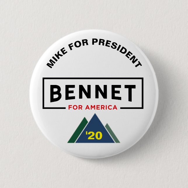 Mike Bennet für den Präsidenten Button (Vorderseite)