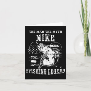 Mike Man Myth Fishing Legende Personalisierter Nam Karte
