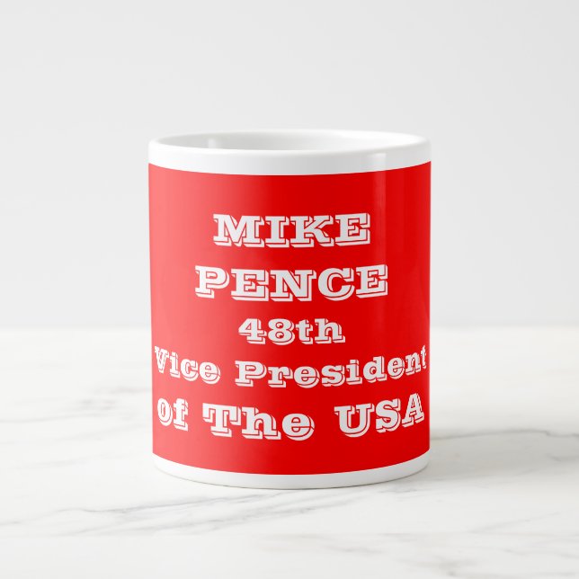 Mike Pence 48. Vizepräsident der USA Jumbo-Tasse (Vorderseite)