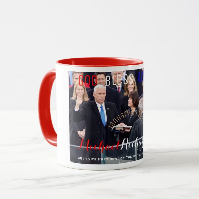 Mike Pence 48. Vizepräsident der USA Tasse (Vorderseite Links)