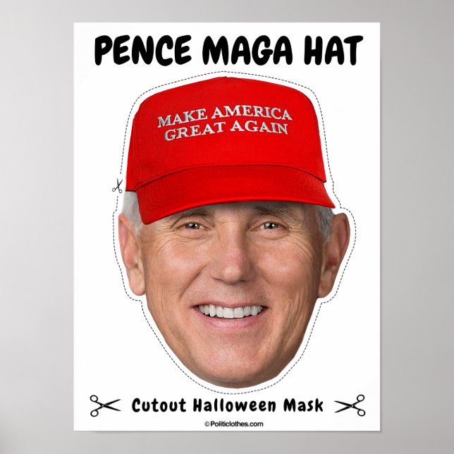 Mike Pence MAGA Hat Halloween-Maske Poster (Vorne)