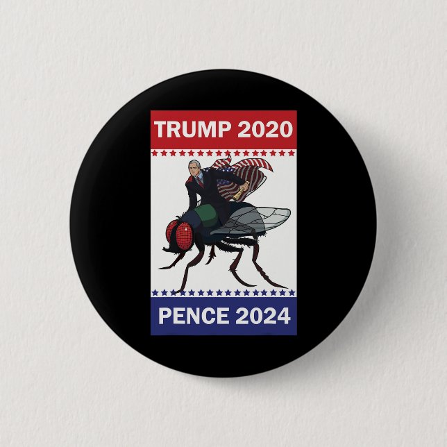 Mike Pence Ziemlich Fliegender Superheld Trump Pen Button (Vorderseite)