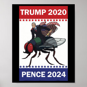 Mike Pence Ziemlich Fliegender Superheld Trump Pen Poster