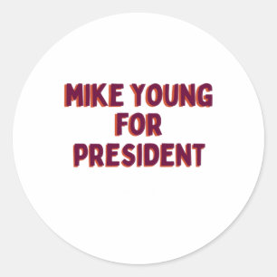 Mike Young für den Präsidenten Runder Aufkleber