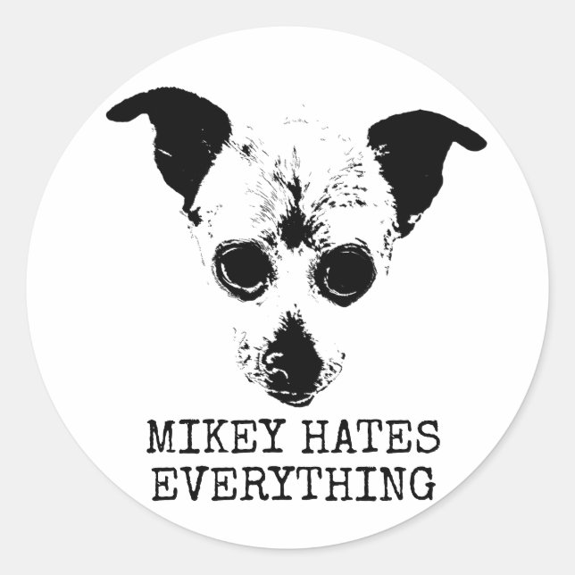 MIKEY HATES STICKERS (Vorderseite)