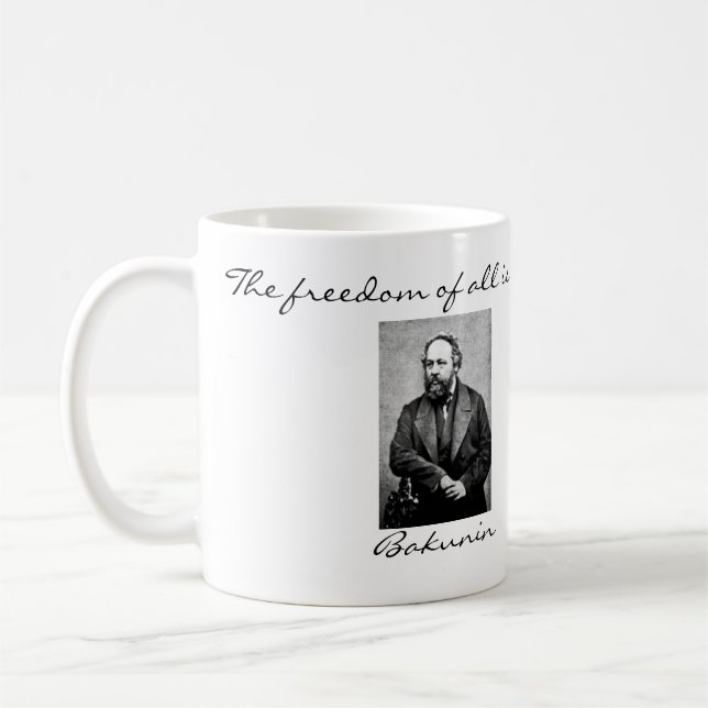 Mikhail Bakunin Anarchist zitiert Tasse (Links)