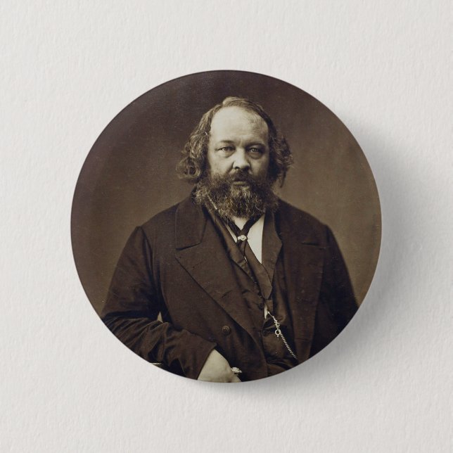 Mikhail Bakunin russischer Anarchist durch Nadar Button (Vorderseite)