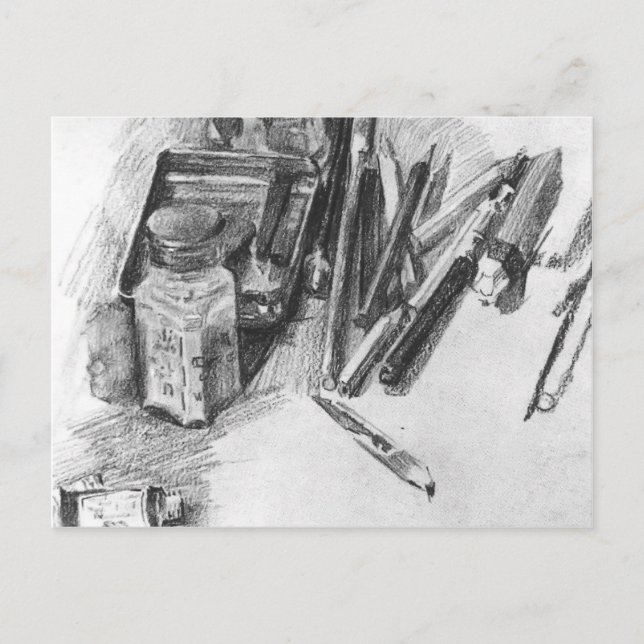 Mikhail Vrubel-Pencils Postkarte (Vorderseite)