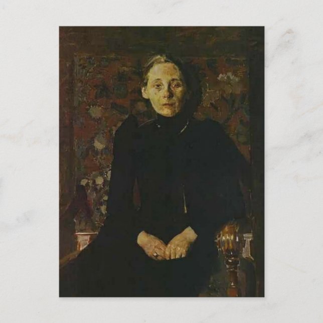 Mikhail Vrubel-Portrait of wife of the businessman Postkarte (Vorderseite)