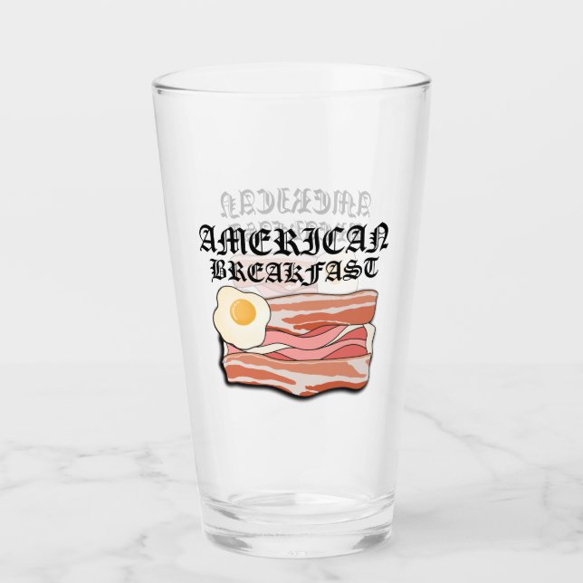 Mikitiez Amerikanisches Frühstücksspeck Eier july  Glas (Vorderseite)