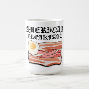 Mikitiez Amerikanisches Frühstücksspeck Eier july  Kaffeetasse