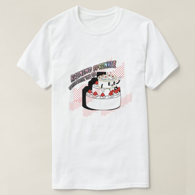 Mikitiez Birthday Celebratingsaison Sprinkkuchen T-Shirt (Design vorne)
