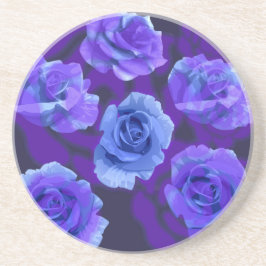 Mikitiez blaue Rose Blume Valentinstag Fantasy Roc Getränkeuntersetzer