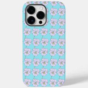 Mikitiez blaues winziges weißes Blume Muster Case-Mate iPhone 14 Pro Max Hülle